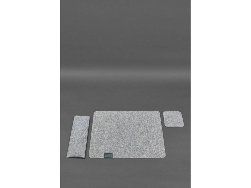 Фетровый набор для сервировки стола на 1 персону зеленый, фото 2