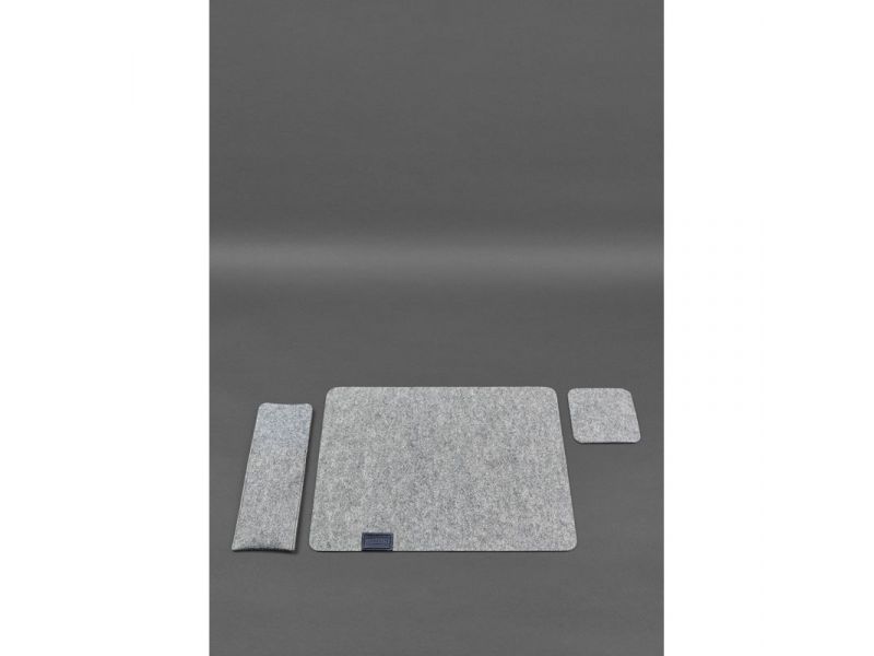 Фетровый набор для сервировки стола на 1 персону синий, фото 2