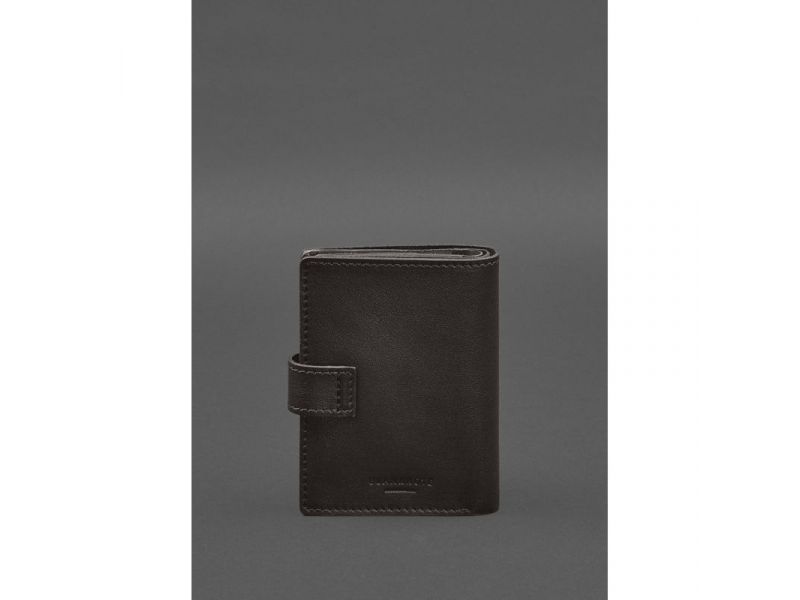 Кожаная обложка-портмоне для военного билета офицера запаса (узкий документ) Темно-коричневый, фото 7