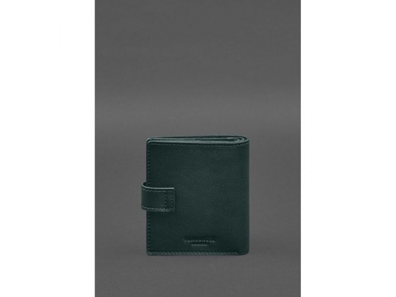 Кожаная обложка-портмоне для военного билета офицера запаса (широкий документ) Зеленый, фото 7