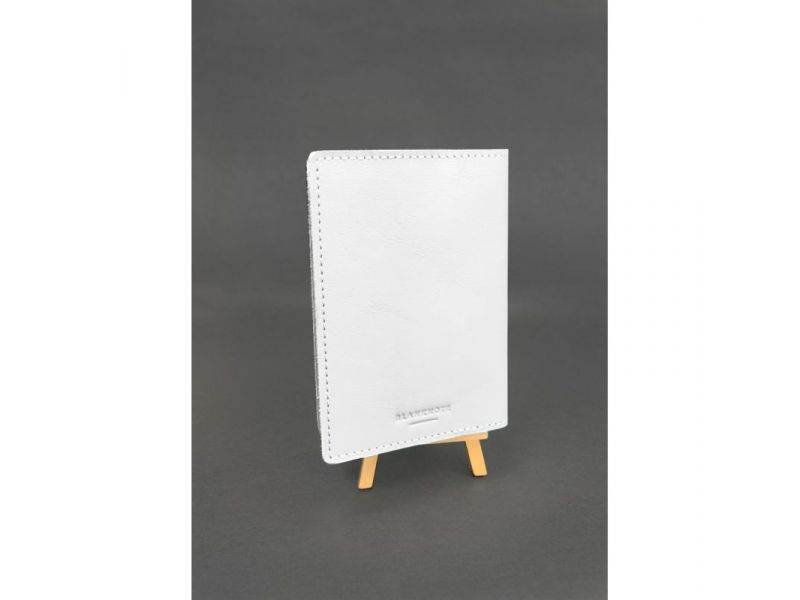 Кожаная обложка на ветеринарный паспорт белая, фото 2