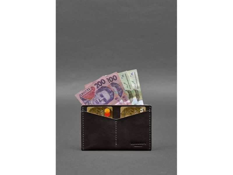 Кожаная обложка-органайзер для документов 6.2 темно-коричневый краст, фото 2