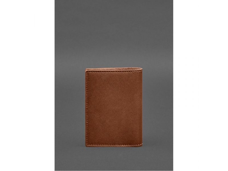 Кожаная обложка для военного билета с карманами 7.2 светло-коричневый краст, фото 7