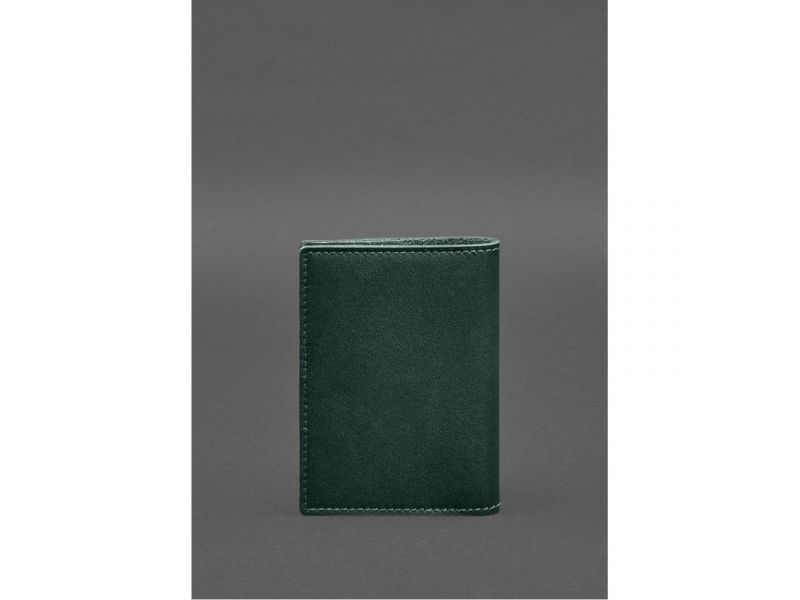 Кожаная обложка для военного билета с карманами 7.2 зеленый краст, фото 7
