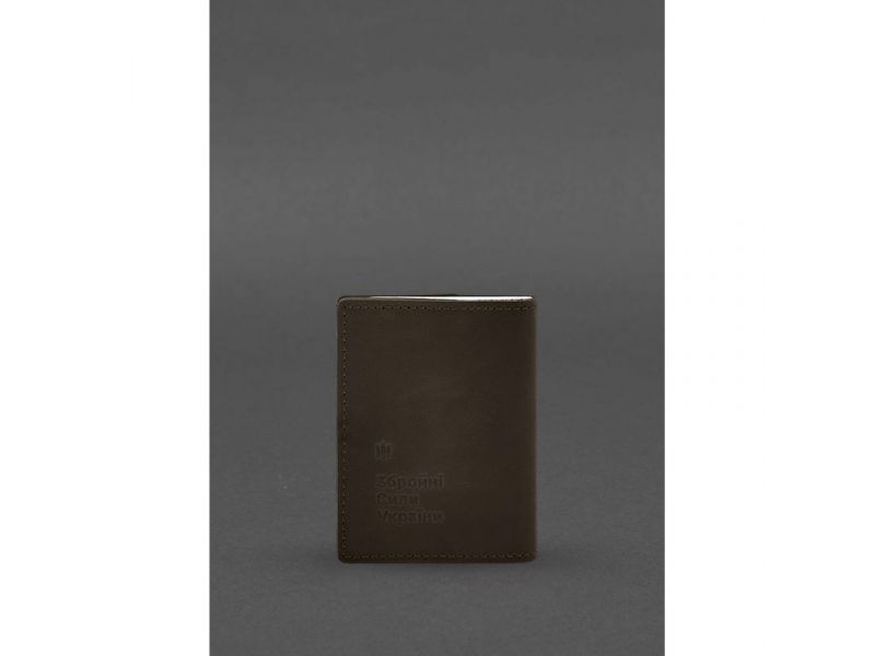 Кожаная обложка для удостоверения офицера 9.2 Темно-коричневый Crazy Horse, фото 4