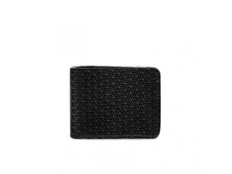 Кожаное портмоне 4.4 (с зажимом) черный Crazy Horse карбон, фото 5