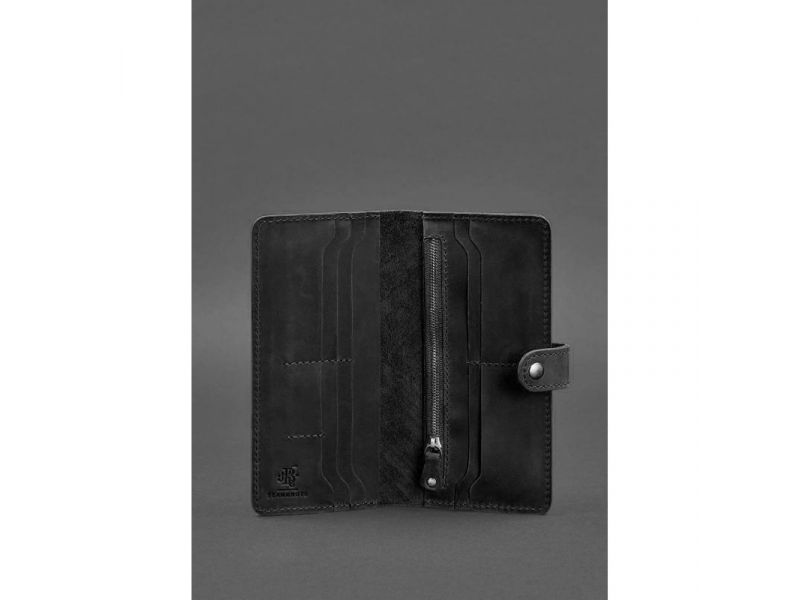 Кожаное женское портмоне 7.0 Инди Черный, фото 3