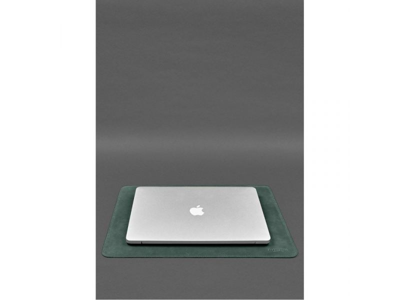 Настольный набор из натуральной кожи  5.0 с картой Украины Зеленый Crazy Horse, фото 5