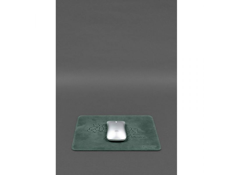 Настольный набор из натуральной кожи  5.0 с картой Украины Зеленый Crazy Horse, фото 7