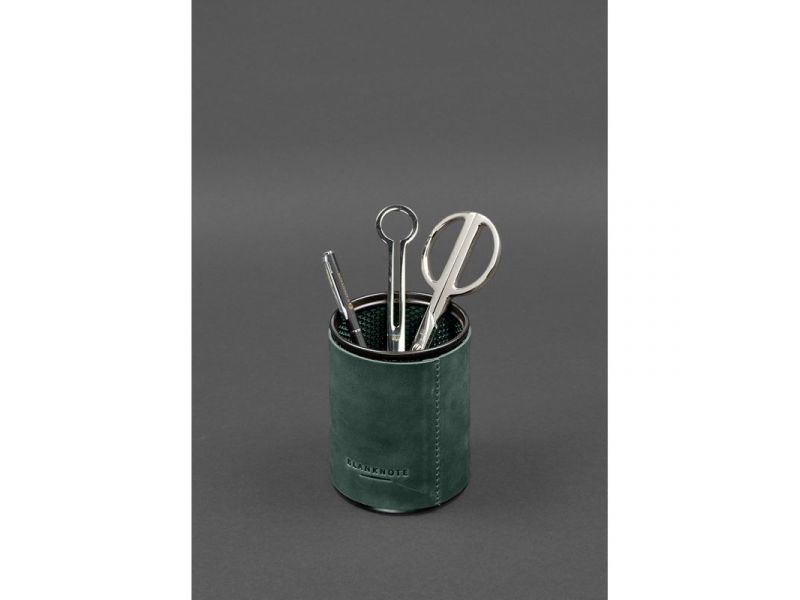 Настольный набор из натуральной кожи  5.0 с картой Украины Зеленый Crazy Horse, фото 9