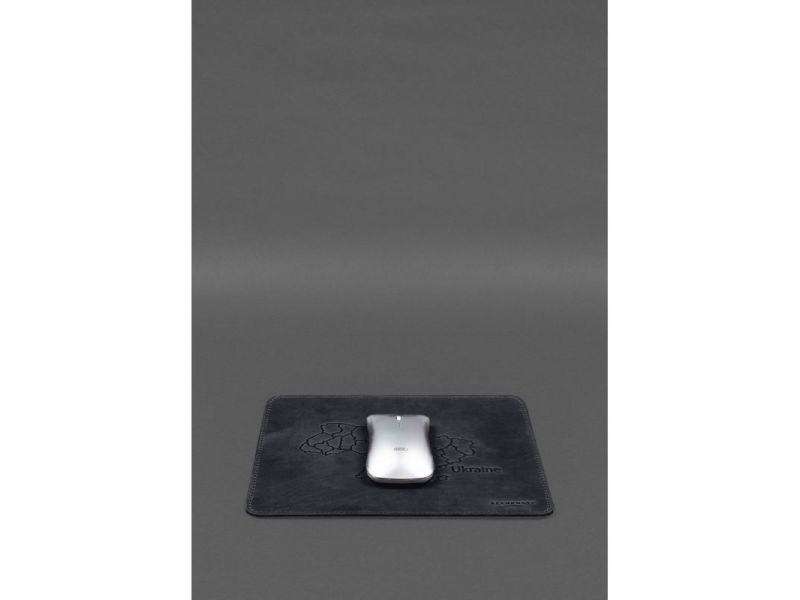 Настольный набор из натуральной кожи  5.0 с картой Украины Синий Crazy Horse, фото 7