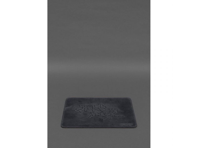 Настольный набор из натуральной кожи  5.0 с картой Украины Синий Crazy Horse, фото 8