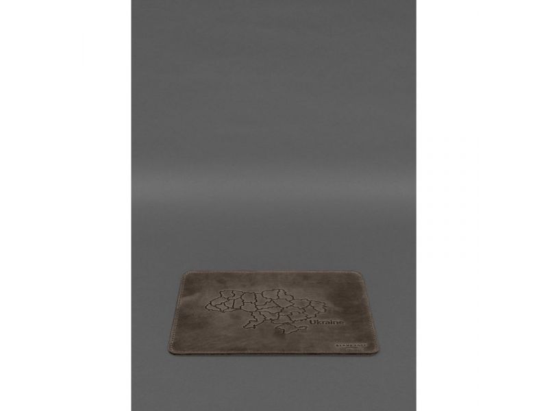 Настольный набор из натуральной кожи  5.0 с картой Украины Темно-коричневый Crazy Horse, фото 8