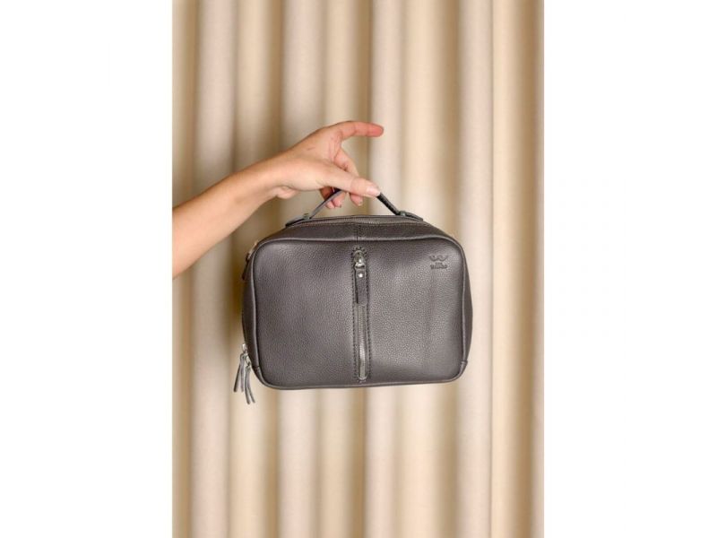 Женская кожаная сумка Avenue графит флотар, фото 6