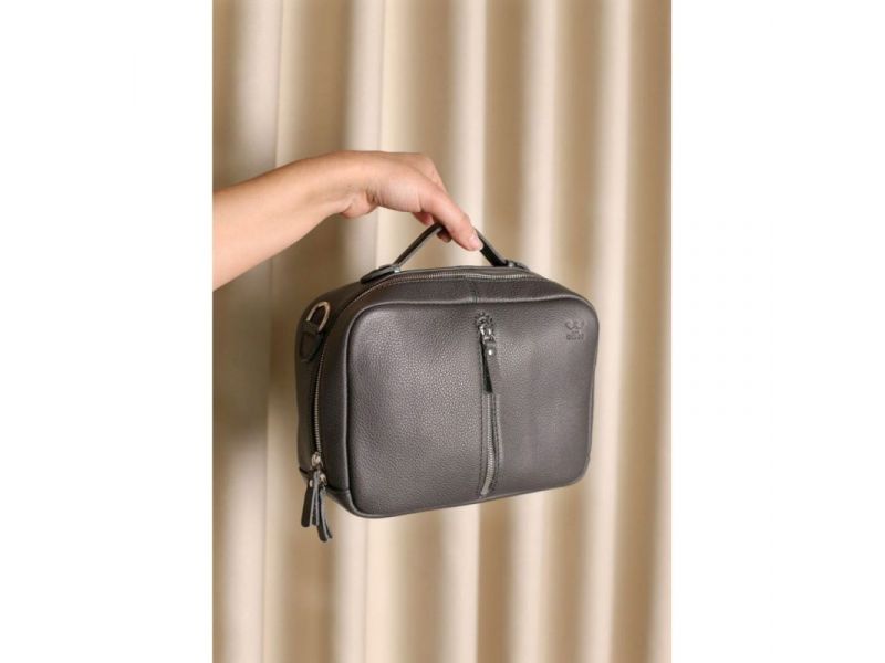 Женская кожаная сумка Avenue графит флотар, фото 1