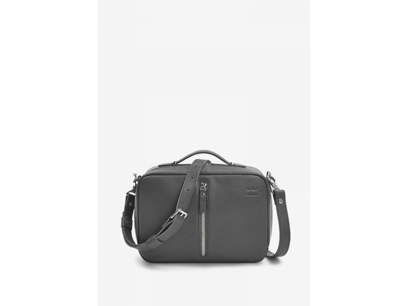 Женская кожаная сумка Avenue графит флотар, фото 2