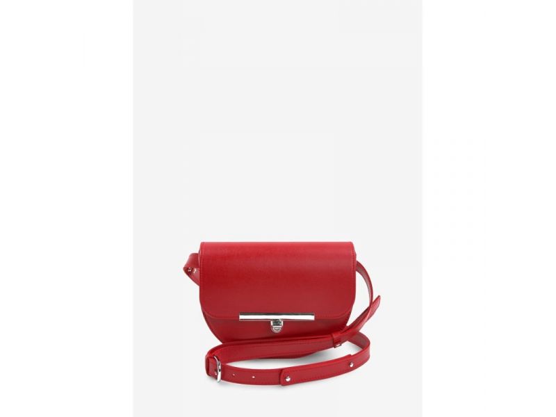 Женская кожаная сумка поясная-кроссбоди Bridget красная, фото 2