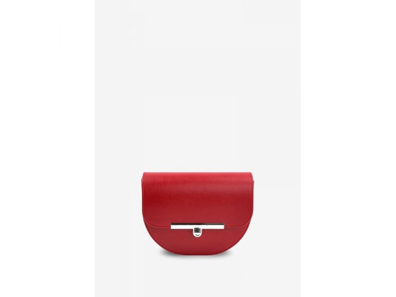 Женская кожаная сумка поясная-кроссбоди Bridget красная, фото 5