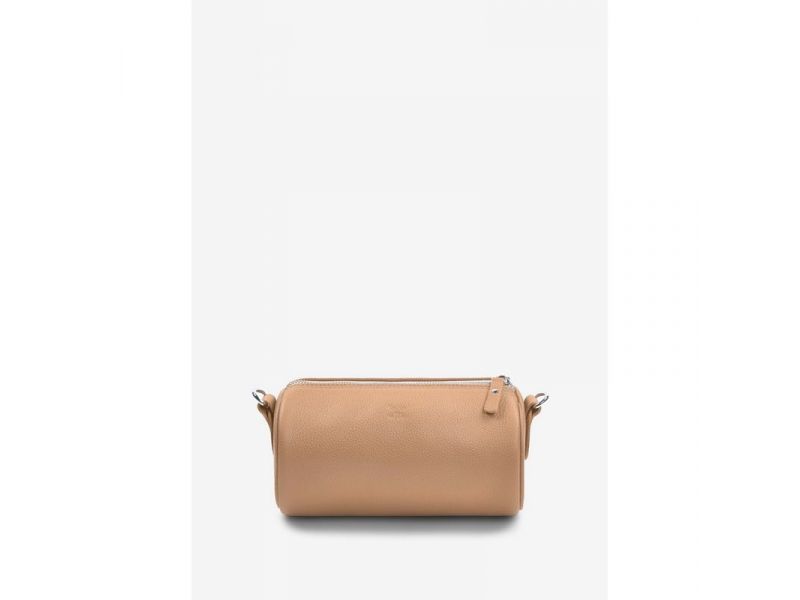 Кожаная сумка поясная-кроссбоди Cylinder карамель флотар, фото 3