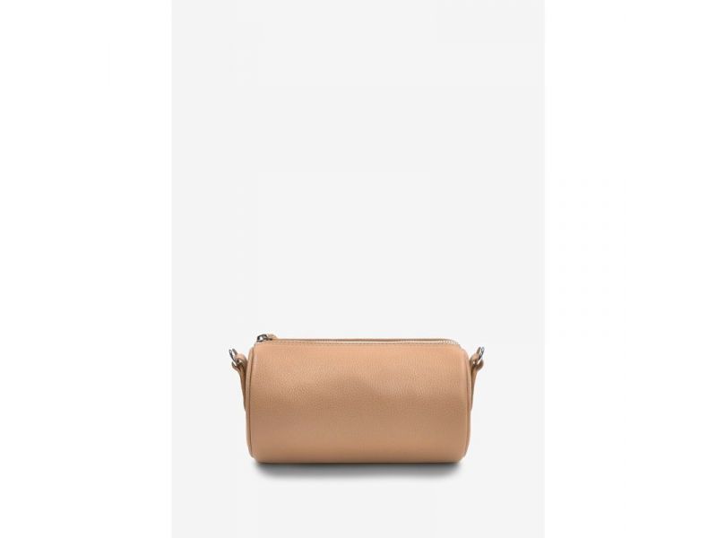 Кожаная сумка поясная-кроссбоди Cylinder карамель флотар, фото 6