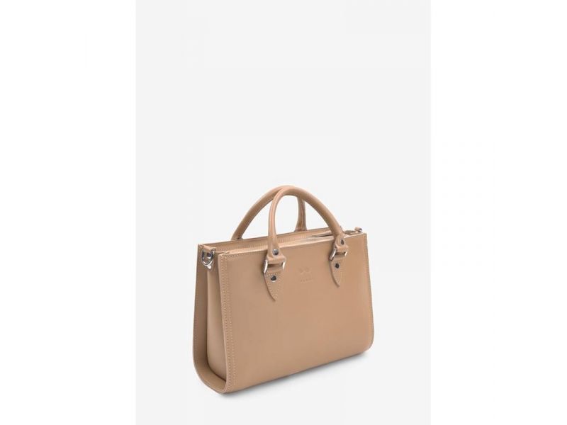 Женская кожаная сумка Fancy A4 карамель краст, фото 4