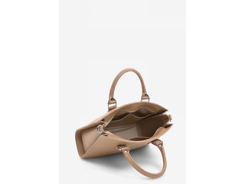 Женская кожаная сумка Fancy A4 карамель краст, фото 6