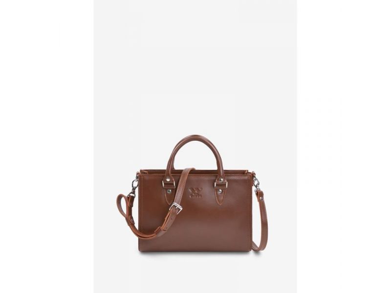 Женская кожаная сумка Fancy світло-коричневий кайзер, фото 1