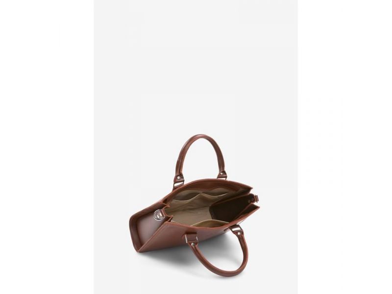 Женская кожаная сумка Fancy світло-коричневий кайзер, фото 5