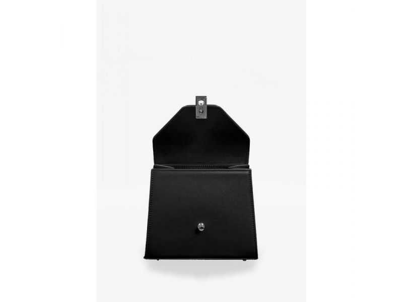 Женская кожаная сумка Futsy Черная, фото 4