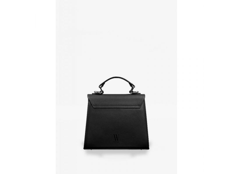 Женская кожаная сумка Futsy Черная, фото 5