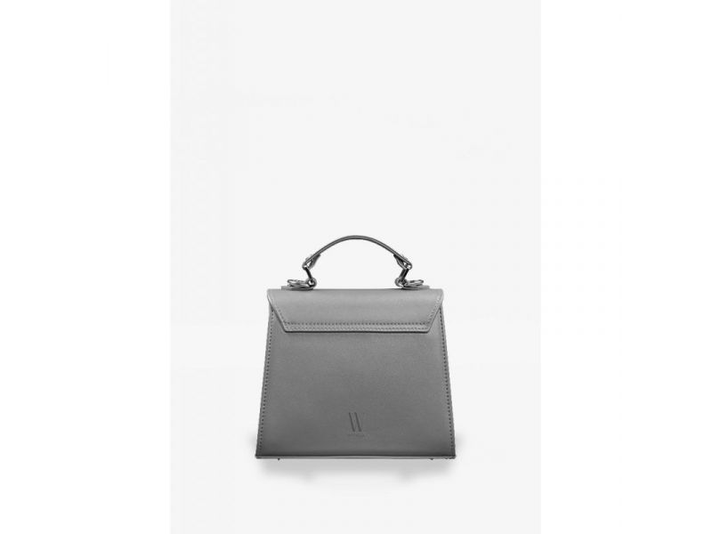 Женская кожаная сумка Futsy Серая, фото 5