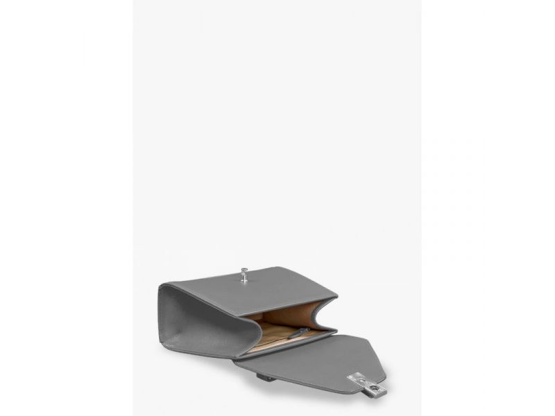 Женская кожаная сумка Futsy Серая, фото 7