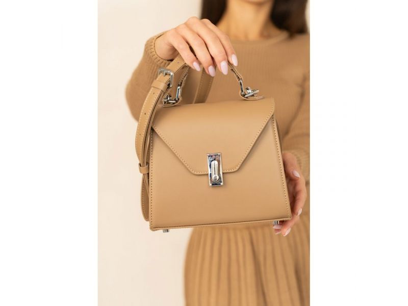 Женская кожаная сумка Futsy Карамель, фото 1