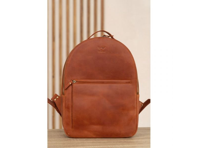 Кожаный рюкзак Groove L светло-коричневый винтаж, фото 8