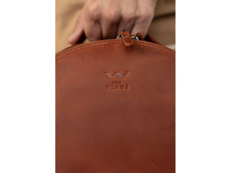 Кожаный рюкзак Groove L светло-коричневый винтаж, фото 10