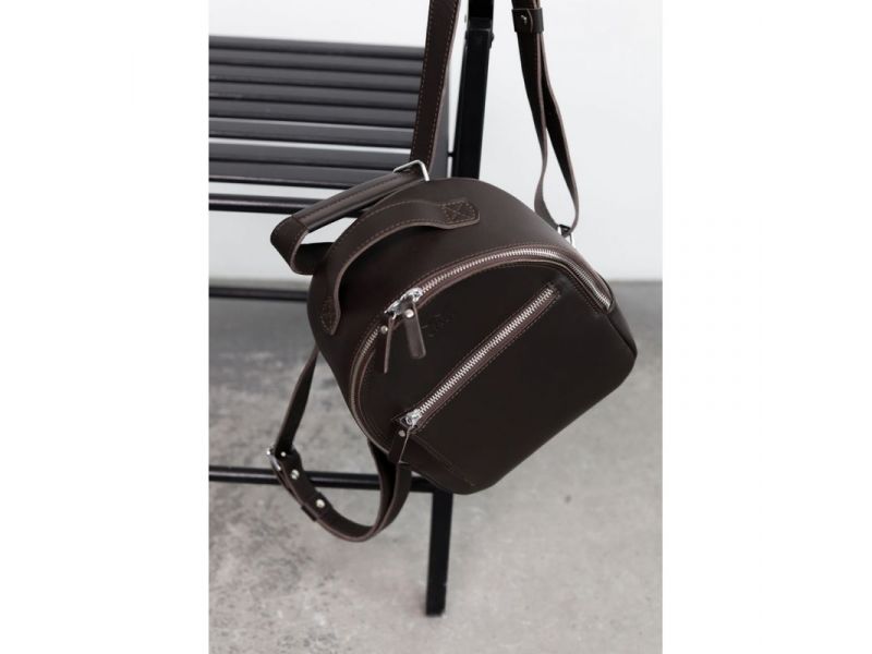 Кожаный рюкзак Groove S темно-коричневый, фото 2