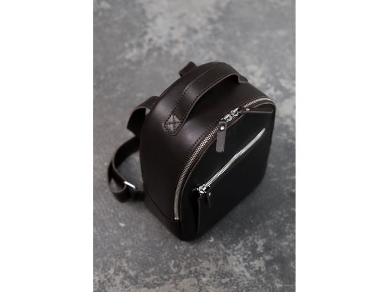 Кожаный рюкзак Groove S темно-коричневый, фото 3