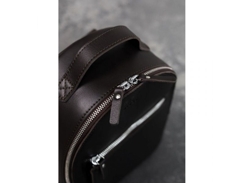 Кожаный рюкзак Groove S темно-коричневый, фото 4