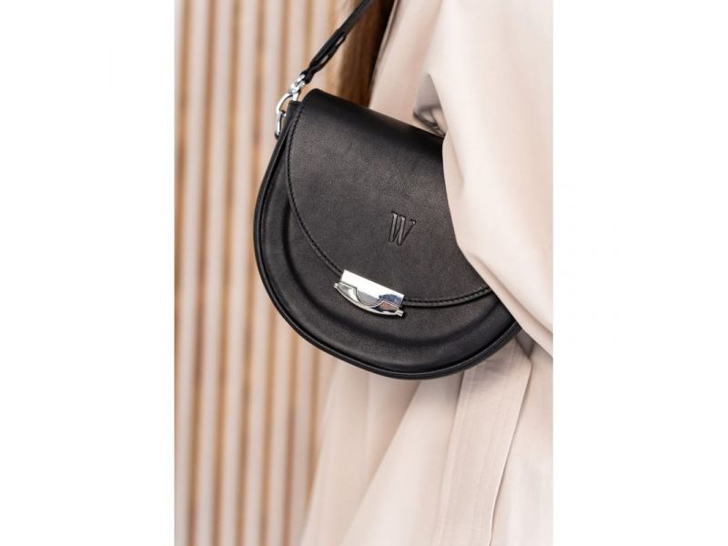 Женская кожаная сумка Kira Черная, фото 7