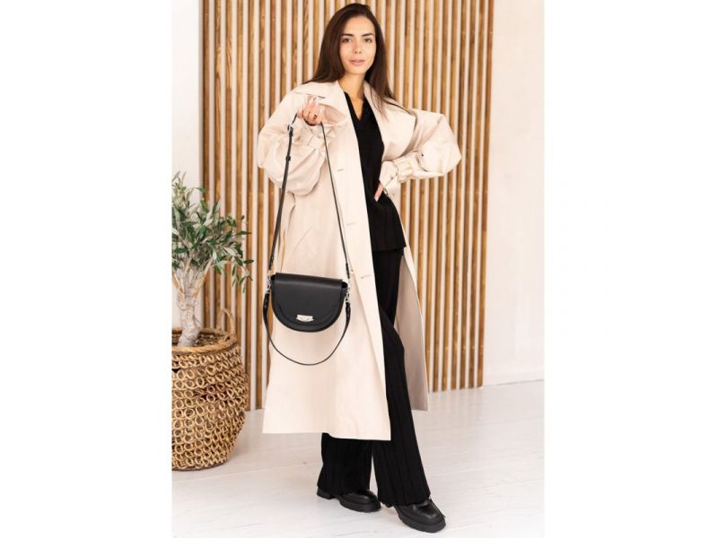 Женская кожаная сумка Kira Черная, фото 8