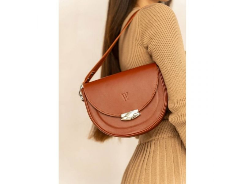 Женская кожаная сумка Kira Светло-коричневая, фото 1