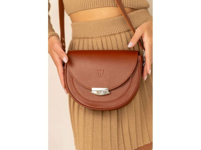 Женская кожаная сумка Kira Светло-коричневая, фото 2