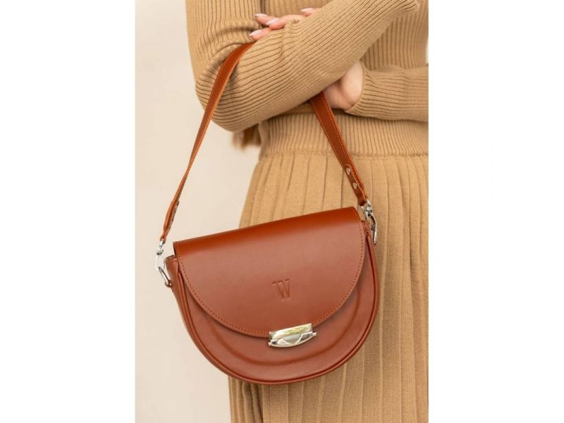 Женская кожаная сумка Kira Светло-коричневая, фото 7