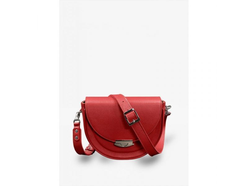 Женская кожаная сумка Kira Красная, фото 4