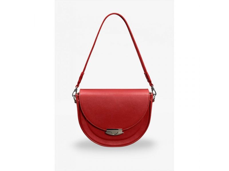 Женская кожаная сумка Kira Красная, фото 5