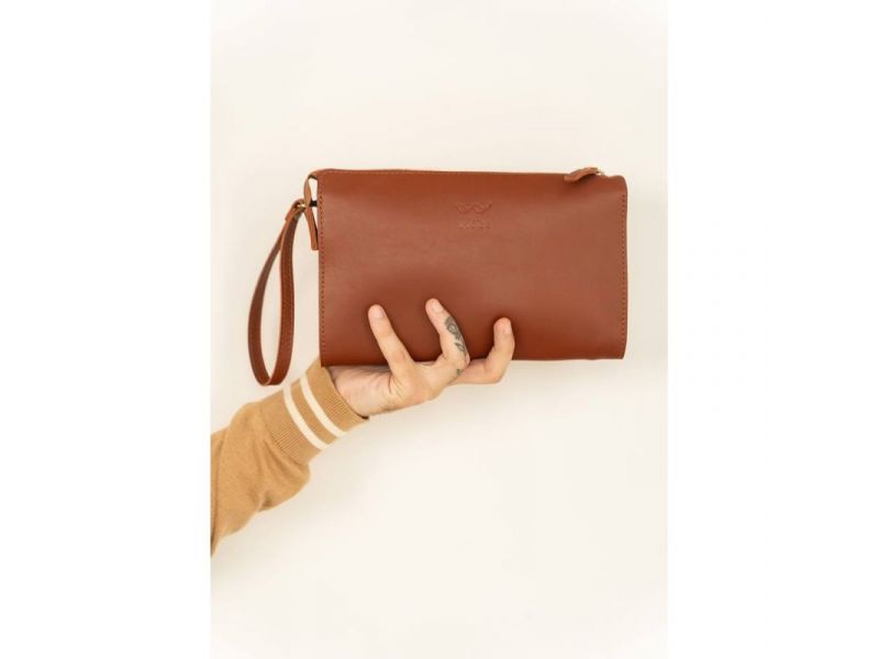 Кожаный млатч светло-коричневый краст, фото 8