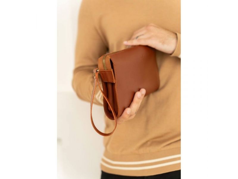 Кожаный млатч светло-коричневый краст, фото 10