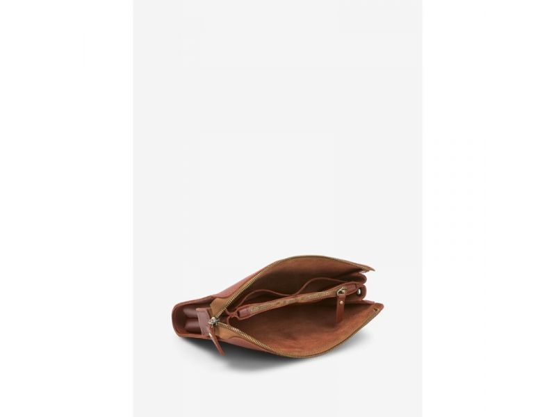 Кожаный млатч светло-коричневый краст, фото 7