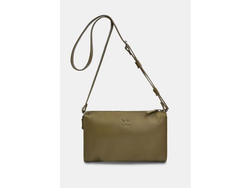 Кожаный млатч оливковый краст, фото 3