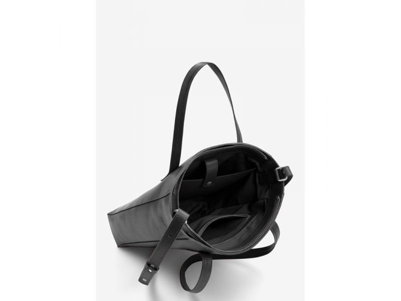 Кожаный шоппер Nancy черный, фото 6